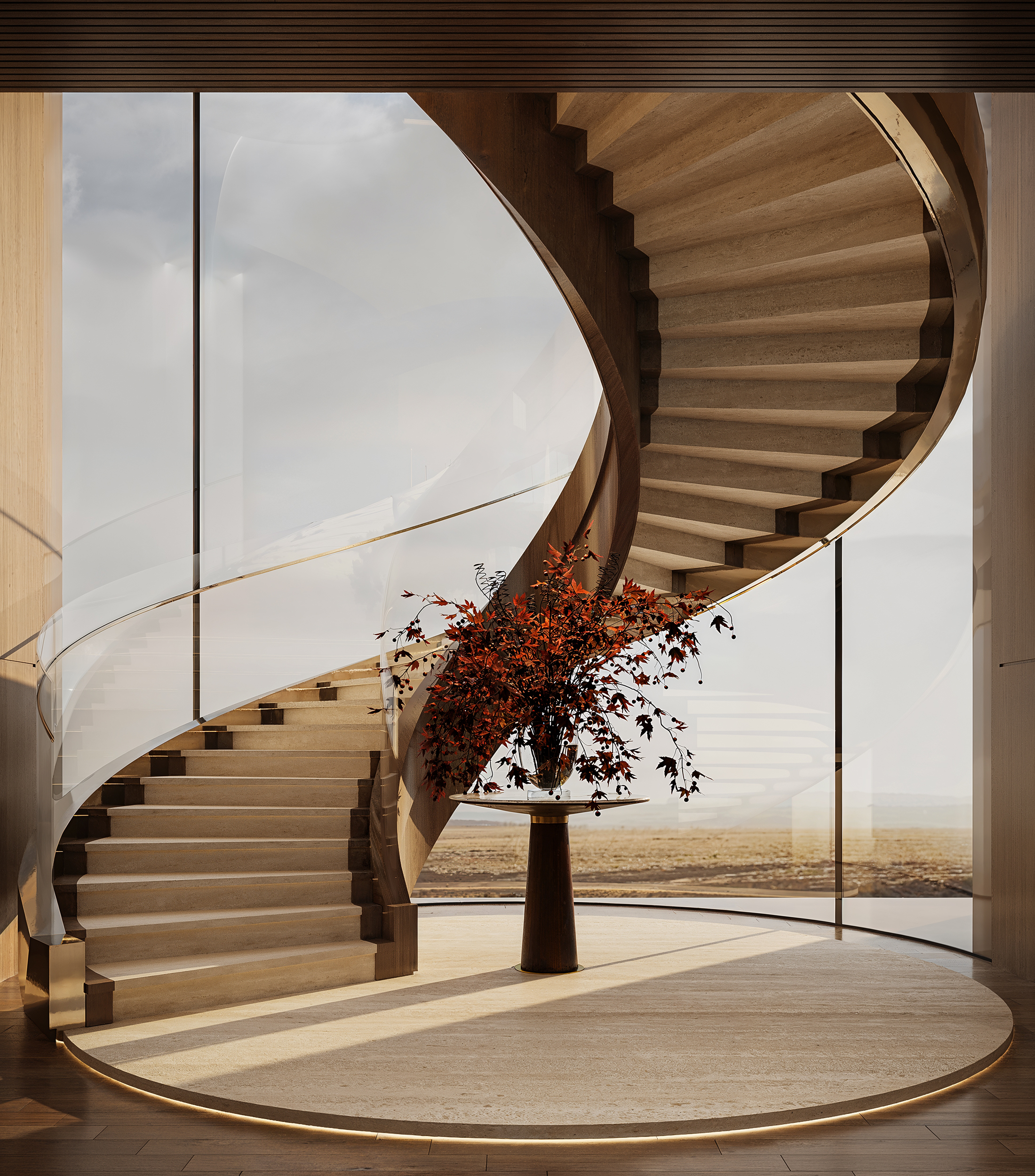 Stair lobby render